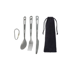 Titanium 3-Piece Cutlery Set (Knife, Fork and Spoon), 5 Packs