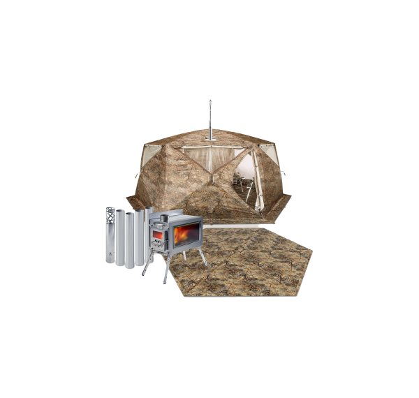 Outdoors Hot Tent with Stove Jack, Easy Setup 4 Season Winter Tents for Camping