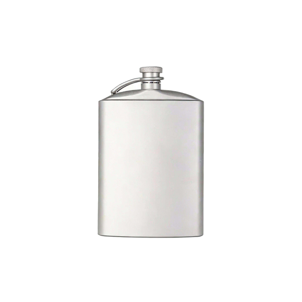 酒壶去logo-181b376da6 Titanium Hip Flask With Funnel -220ml/7.74 fl oz